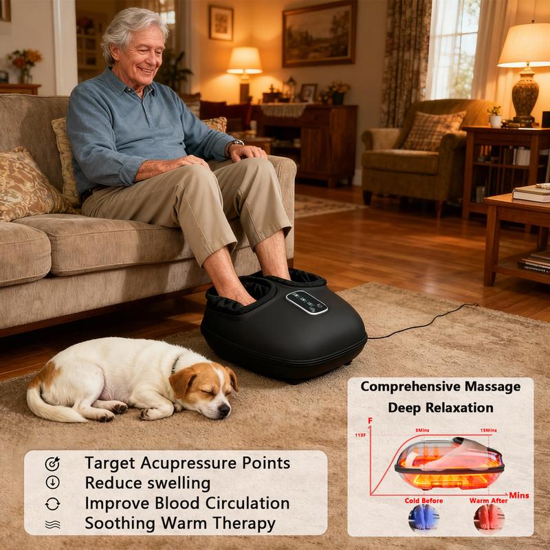 Foot Massager with Heat and Air Compression — Both Feet