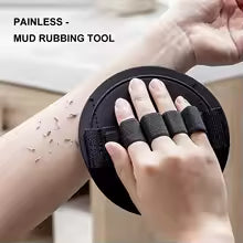 Exfoliating Shower Glove Clears dead skin first so the gel reaches fresh skin.
